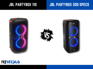 JBL Partybox 110 vs JBL Partybox 200 Specs - Preversus